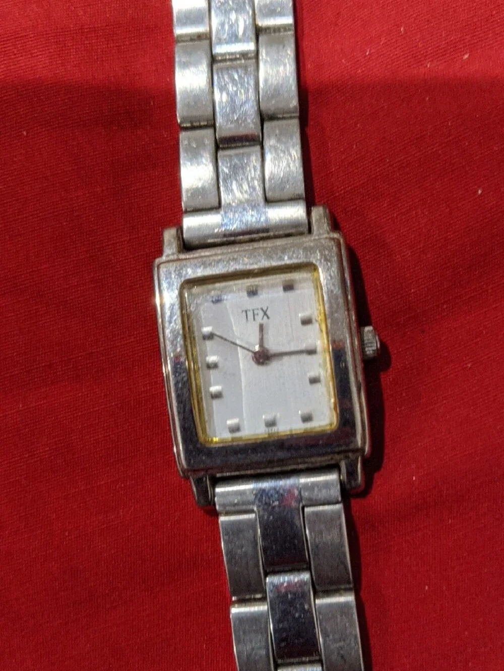 Tfx By Bulova Silver Square Dial Women's Bracelet Watch